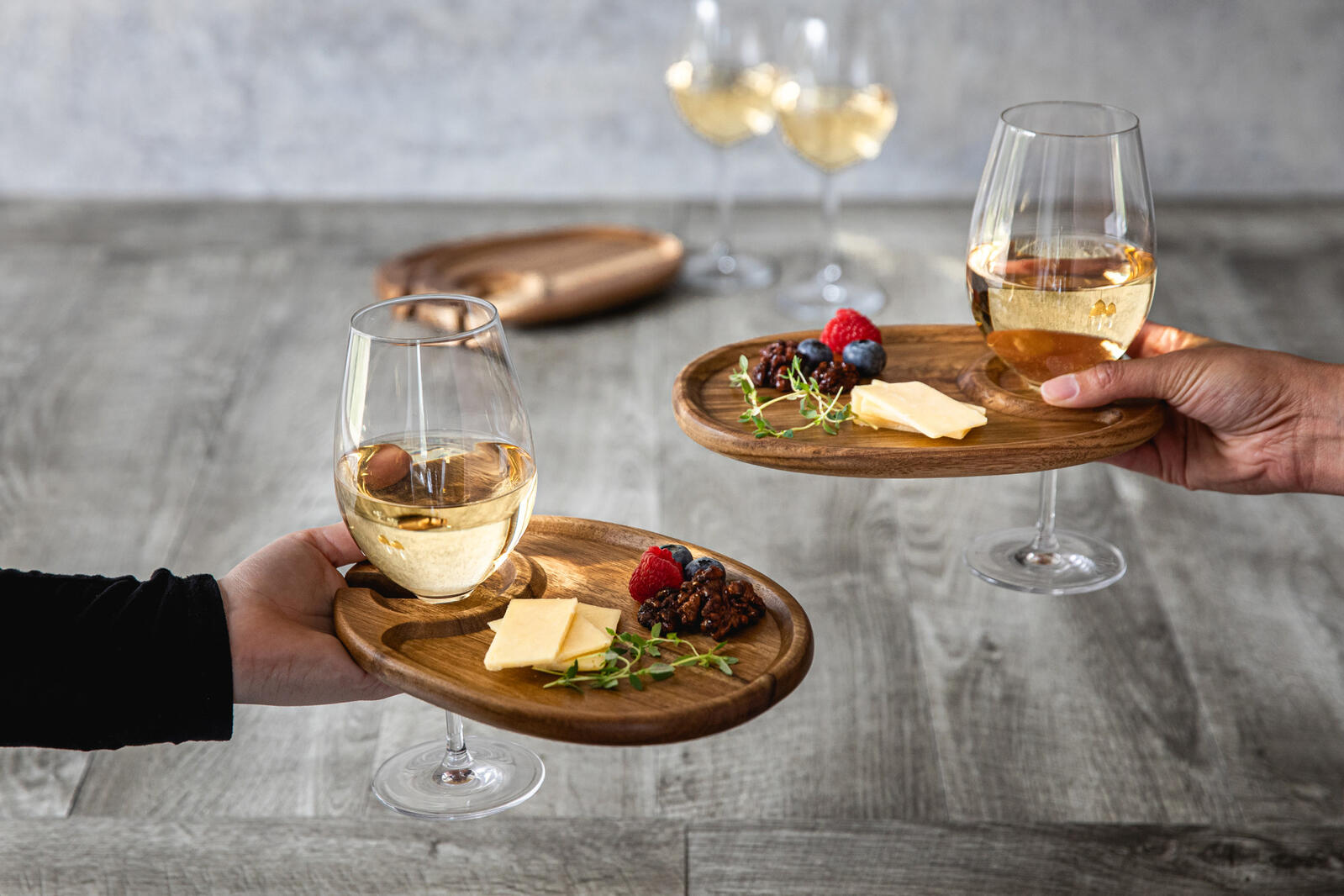 Wine Appetizer Plate Set