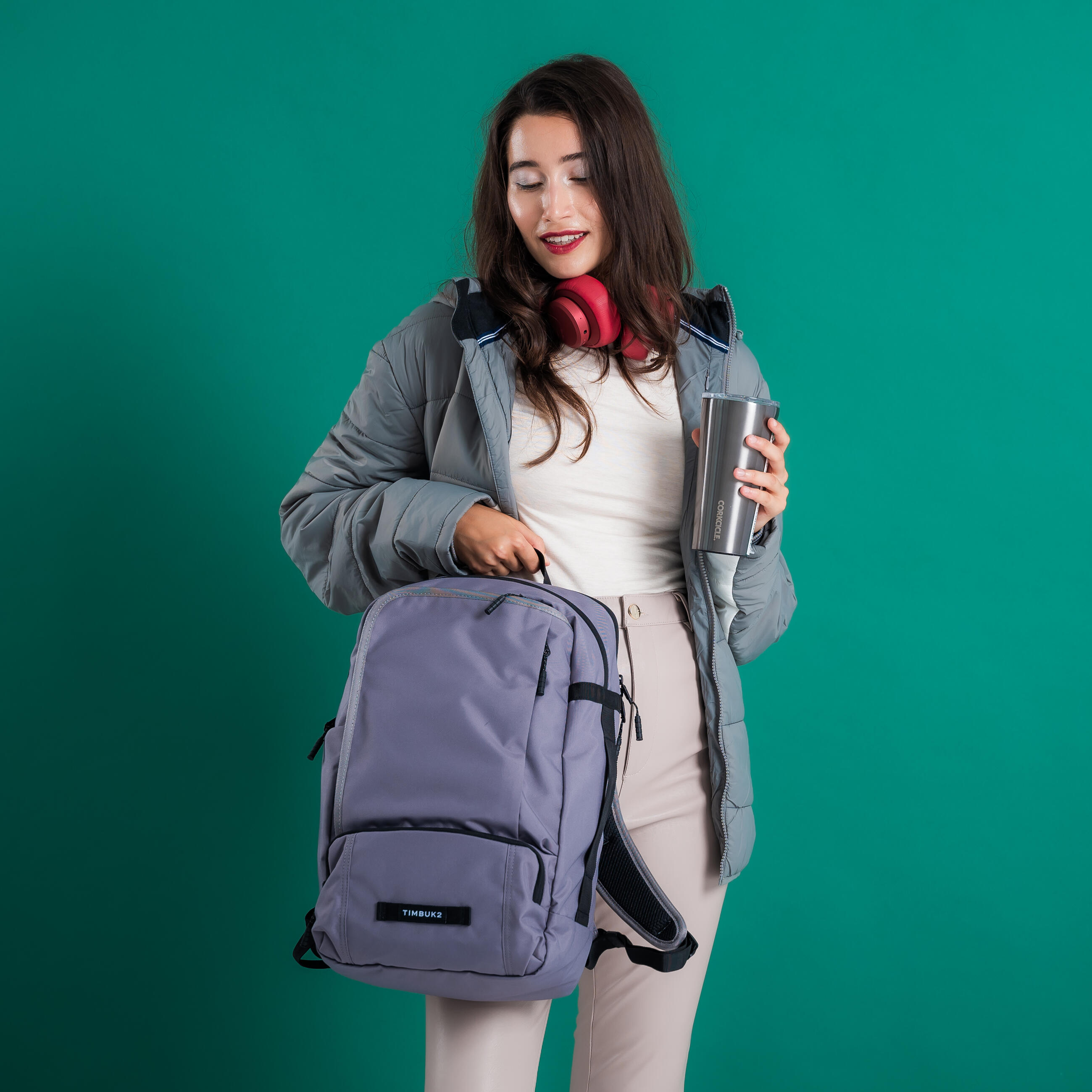 TIMBUK2 Backpack with Corkcicle Vacuum-sealed cup