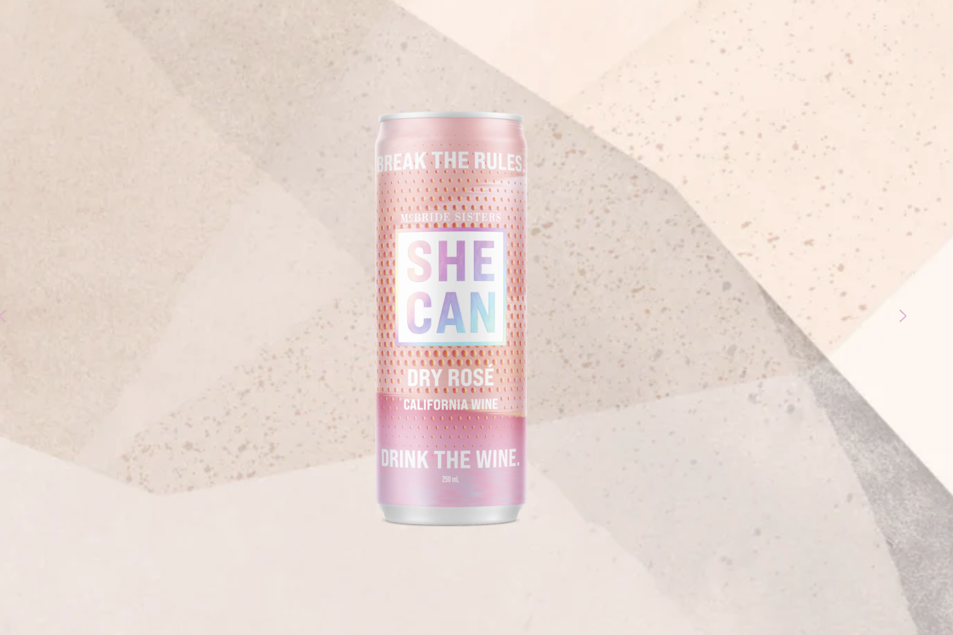 SHE CAN Rosé wine in a cup