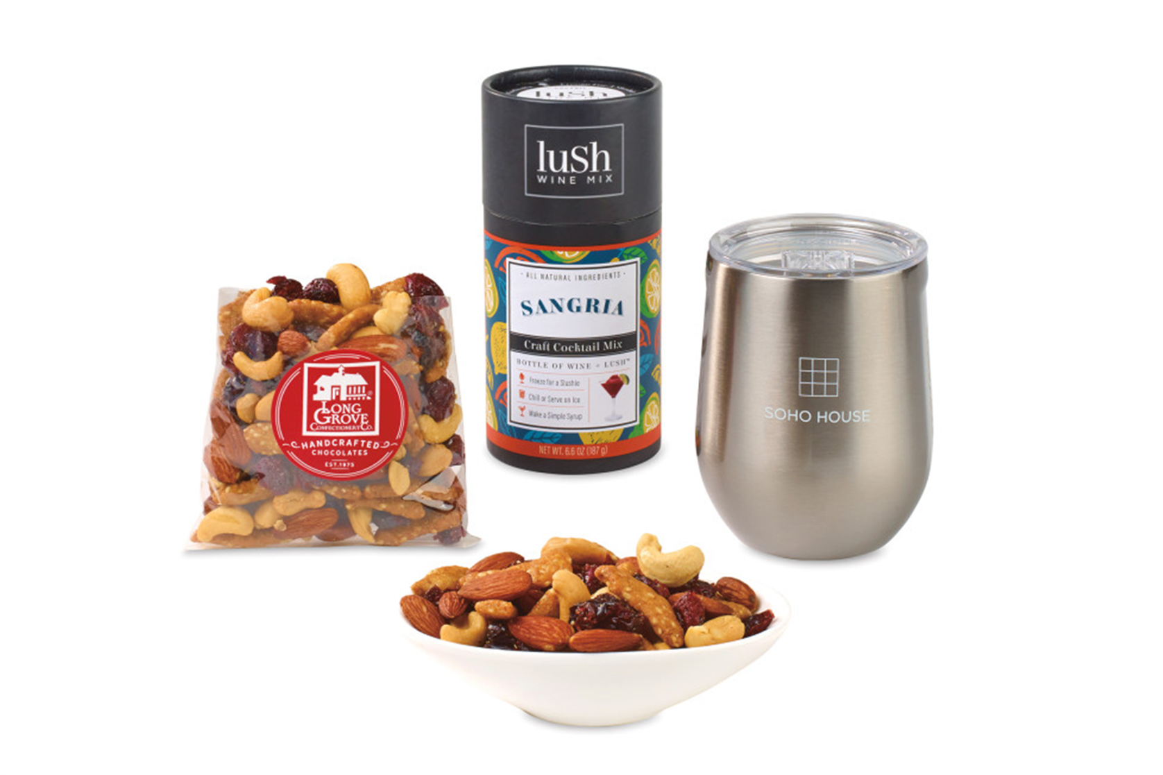 Corkcicle® and luSh Wine Mix & Snack Set