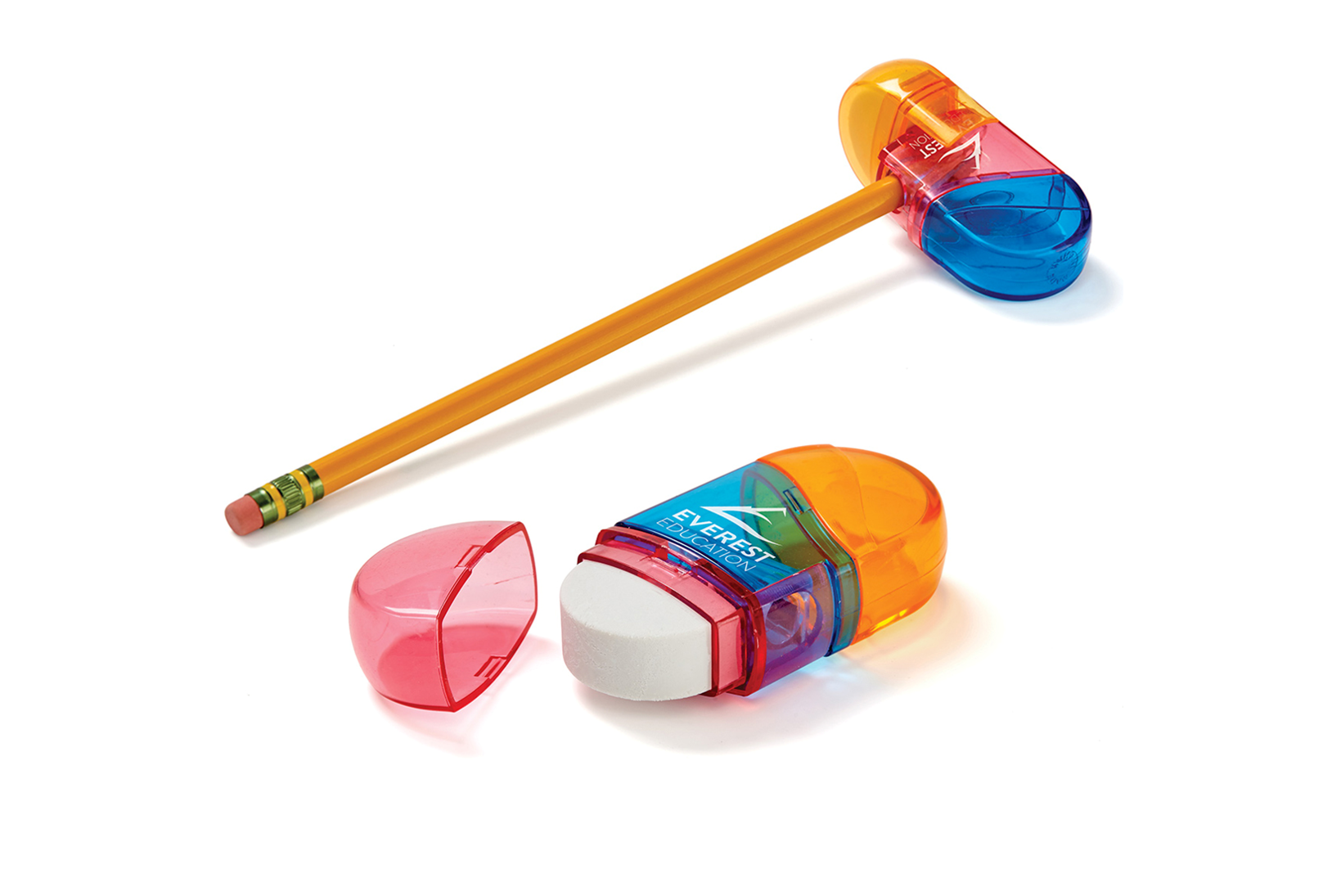 2-in-1 pencil sharpener with eraser