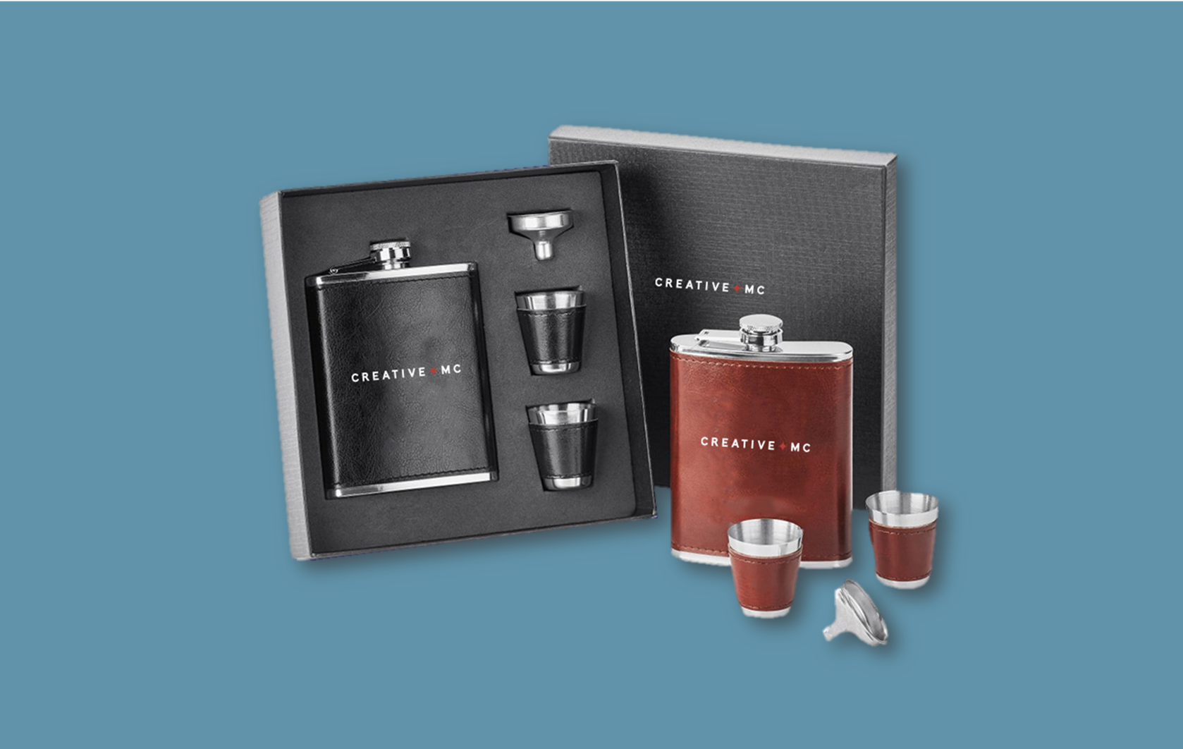 4 Piece Flask Set