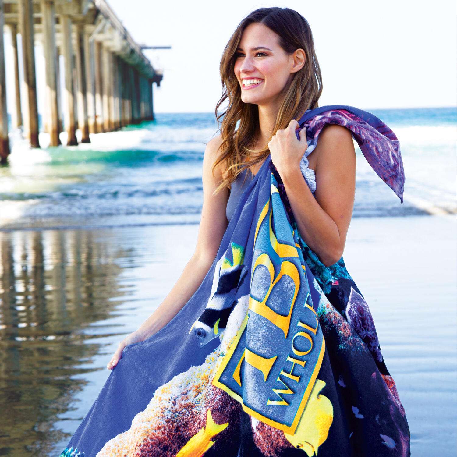 Oversize Fiber Reactive Velour Beach Towel