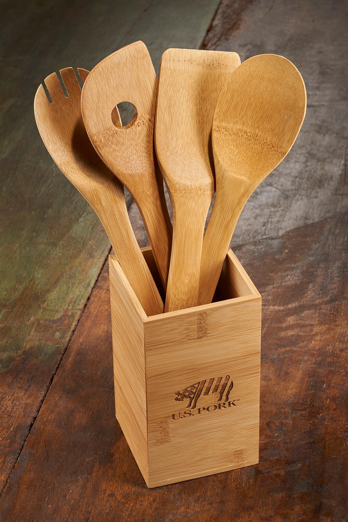 Bamboo 4-piece Kitchen Tool Set