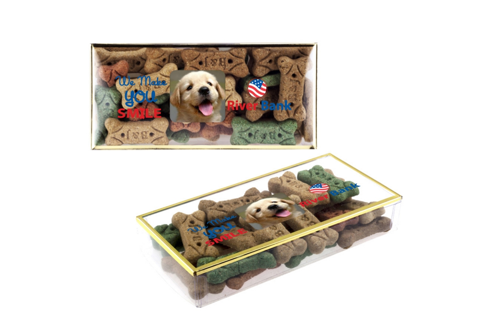 Dog Bones in A Gold Rimmed Box