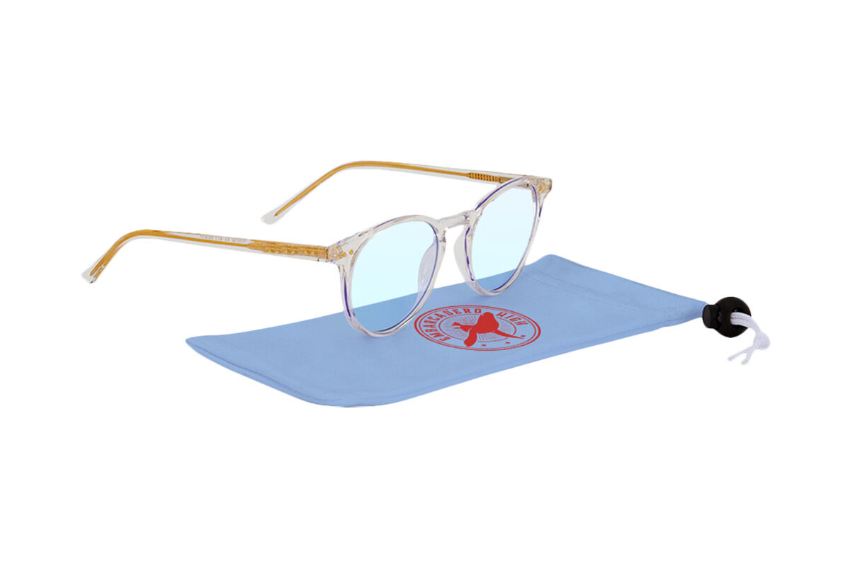 blue blocker glasses with pouch