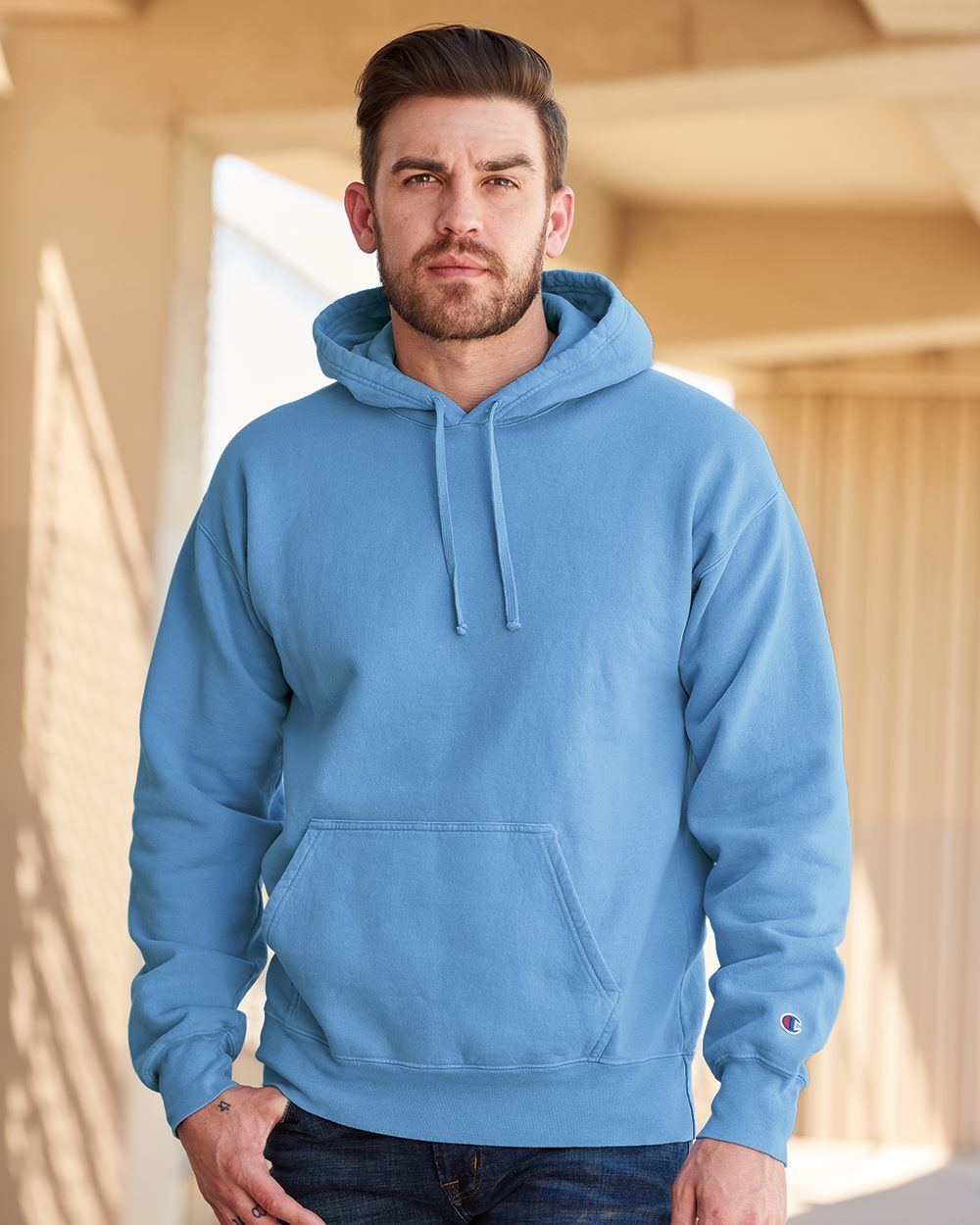 champion garment dyed sweatshirt