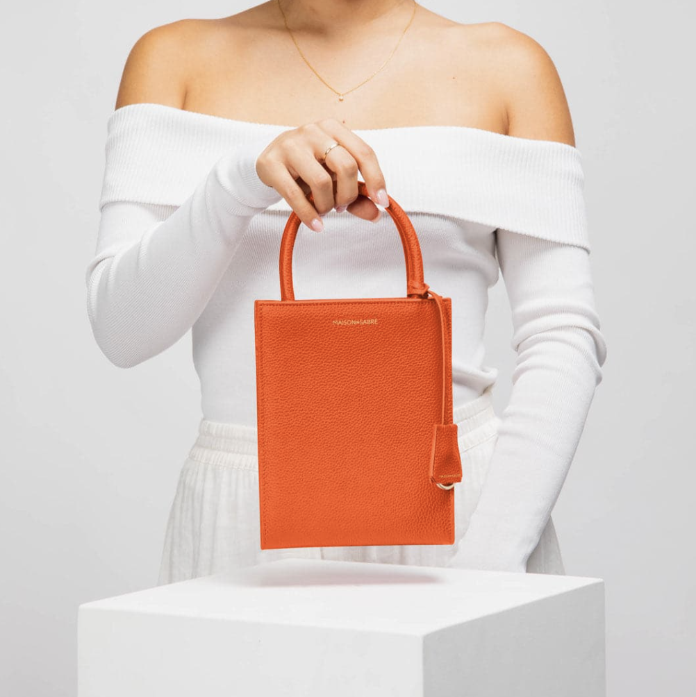 Maison de Sabré Sustainable Small Leather Tote