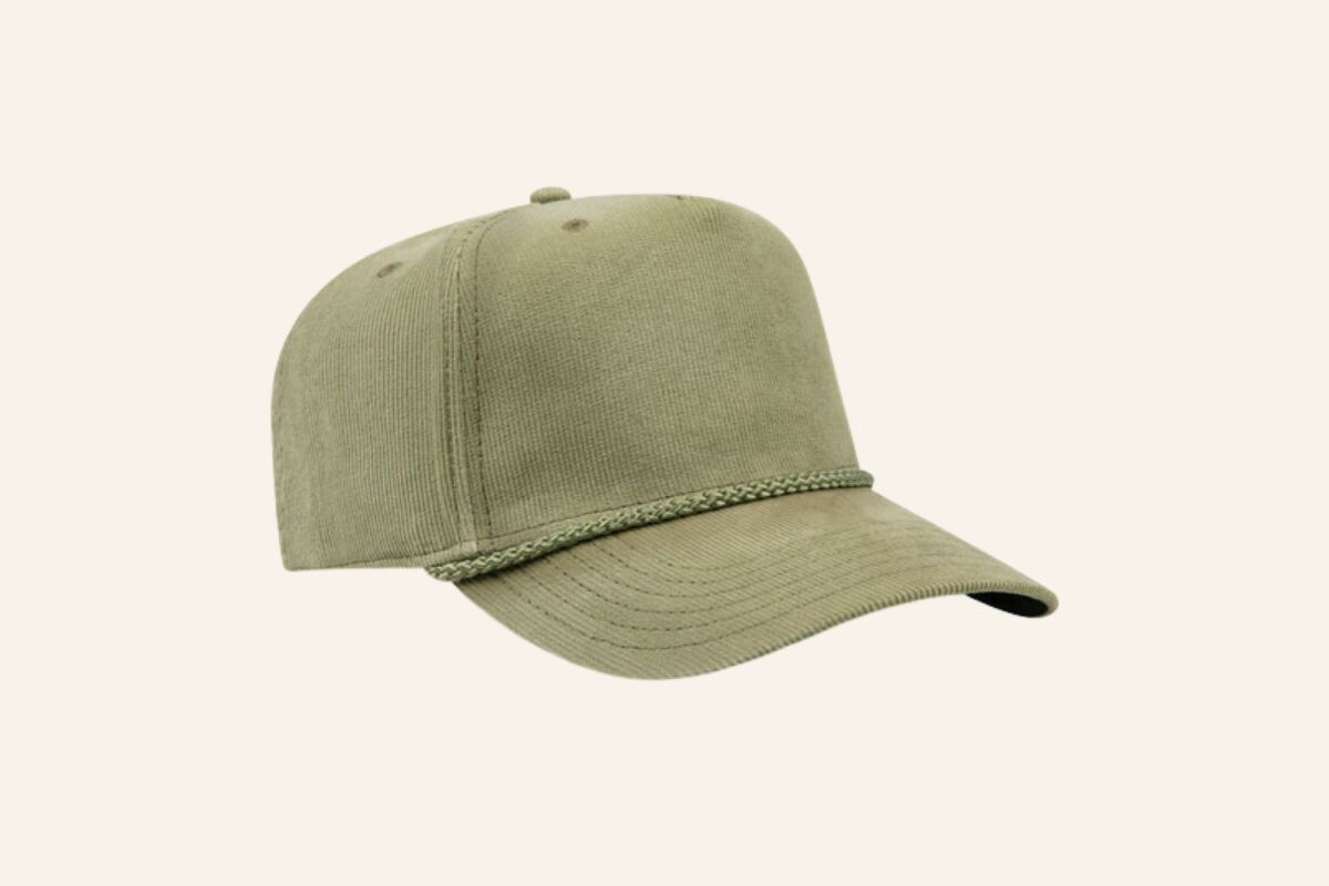 5 Panel Mid Profile Corduroy Baseball Cap