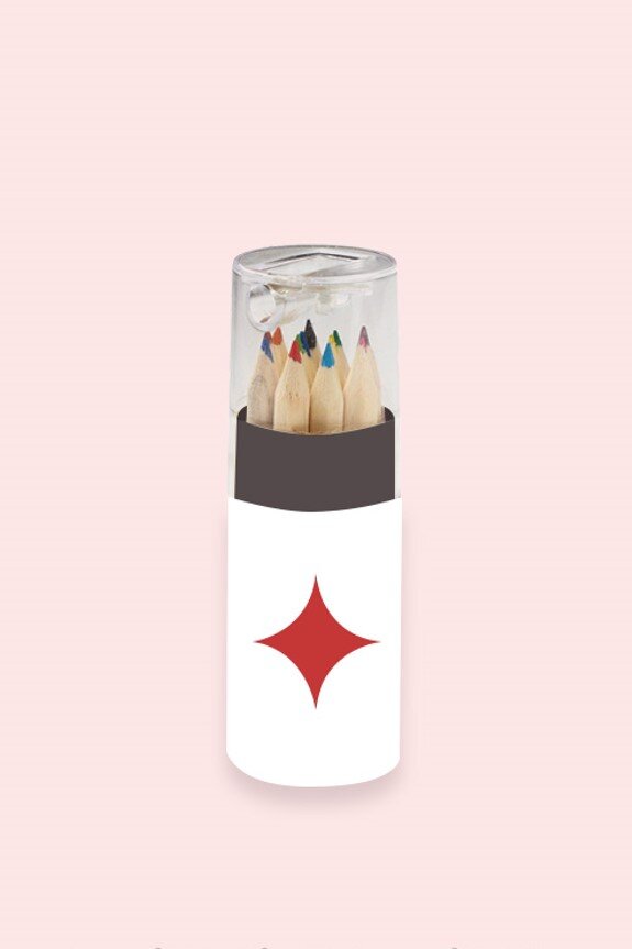 12-COLOR PENCIL SET IN TUBE WITH SHARPENER