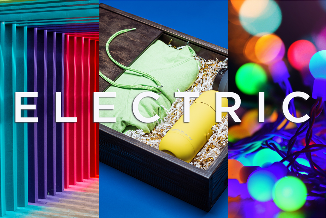 Creative Marketing Concepts Quality Promotional Products Supplier Winter 2020 Style Trends Blog post ELECTRIC banner
